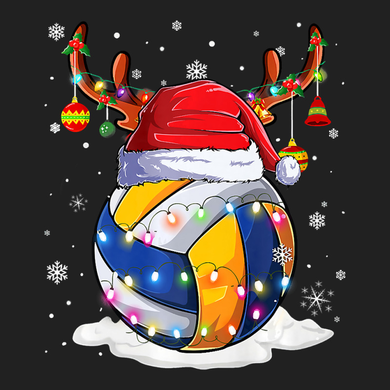 Volleyball Ball Santa Hat Reindeer Christmas Lights Boys Men Premium T Basic T-shirt | Artistshot