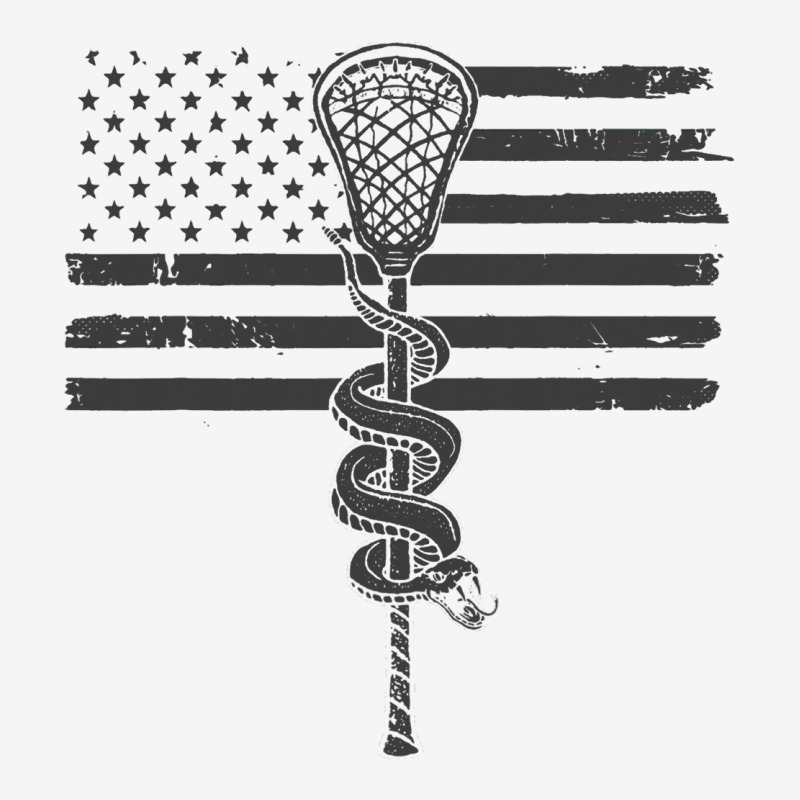 Lacrosse Stick Angry Snake Usa American Flag Vinta Adjustable Cap by LoralieDemars | Artistshot