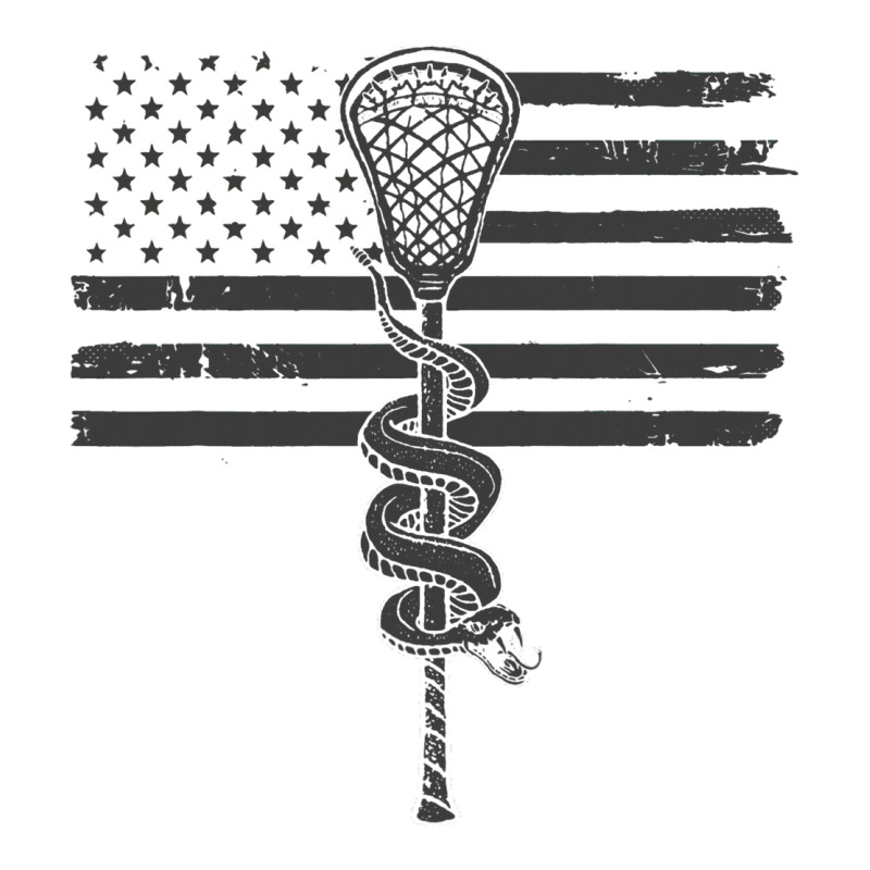 Lacrosse Stick Angry Snake Usa American Flag Vinta Zipper Hoodie by LoralieDemars | Artistshot