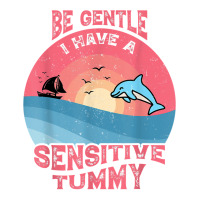 Be Gentle I Have A Sensitive Tummy Funny T Shirt Raglan Crop Top | Artistshot