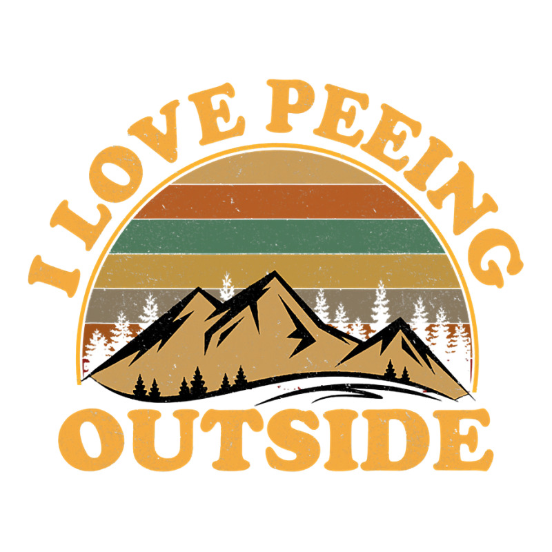 I Love Peeing Outside Funny Camping Hiking Raglan Crop Top by VictorCruz | Artistshot