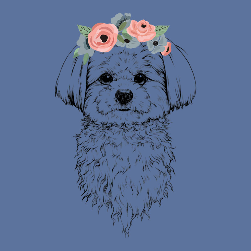 Maltese With Floral Headband Dog Mom Lightweight Hoodie | Artistshot