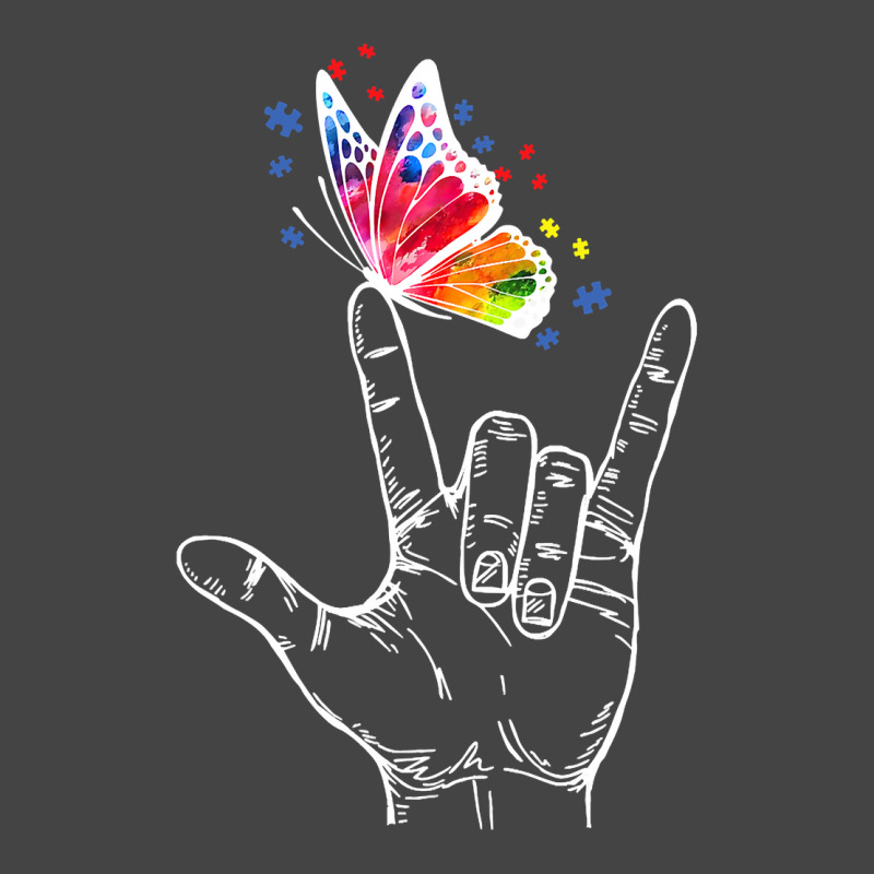 I Love You Hand Sign Language Butterfly Autism Awareness T Shirt Basic T-shirt by longduong89 | Artistshot