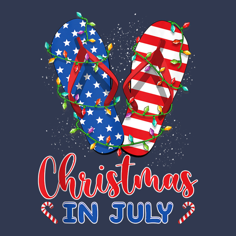 Funny American Flag Flip Flops Xmas Lights Christmas In July Tank Top Basic T-shirt | Artistshot