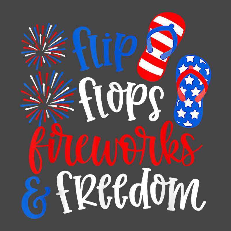 Funny Flip Flops Fireworks And Freedom 4th Of July Us Flag T Shirt Basic T-shirt | Artistshot