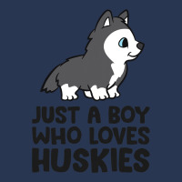 Just A Boy Who Loves Huskies Men Denim Jacket | Artistshot