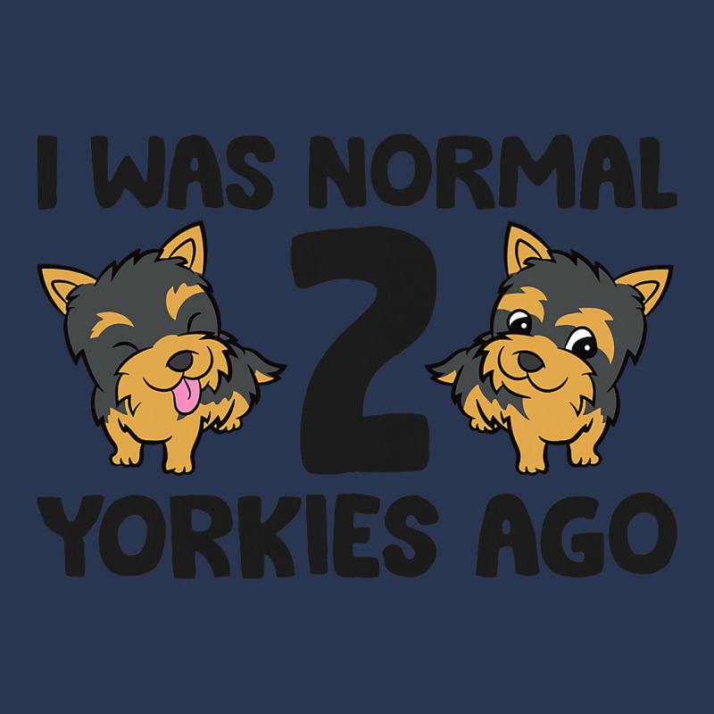 I Was Normal 2 Yorkies Ago Funny Yorkshire Terrier Men Denim Jacket | Artistshot