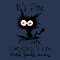 Its Fine Im Fine Cat Multiple Sclerosis Awareness Men Denim Jacket | Artistshot