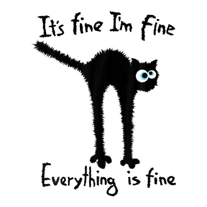 It S Fine I M Fine Everything Is Fine Funny Black  Men's T-shirt Pajama Set | Artistshot