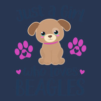 Just A Girl Who Loves Beagles Cute Puppy Dog Paw A Men Denim Jacket | Artistshot