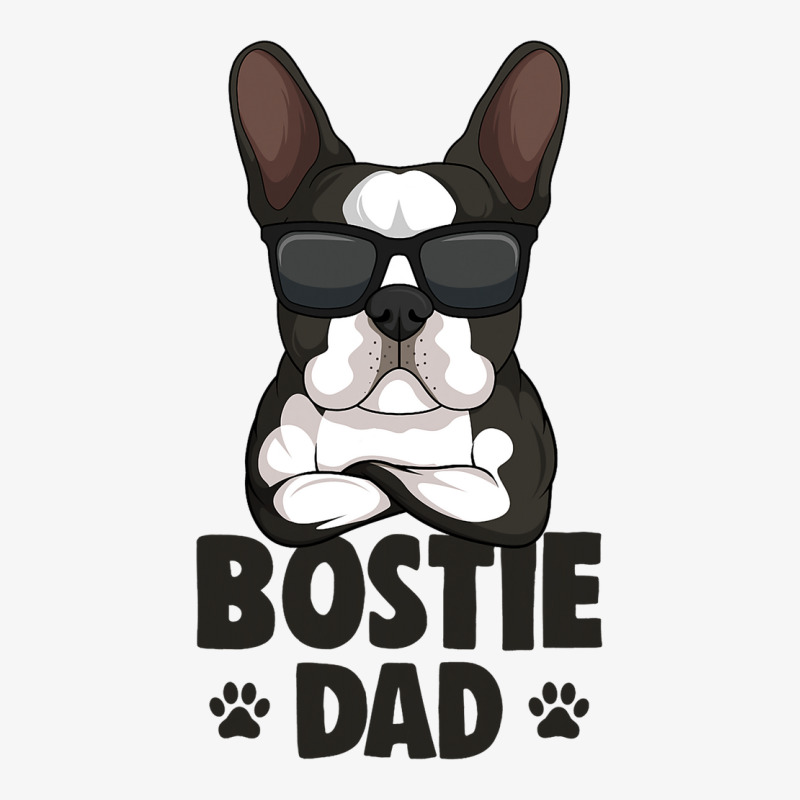 Mens Boston Terrier Dad Bostie Dog 3 Ladies Fitted T-Shirt by CharleaPeguer | Artistshot