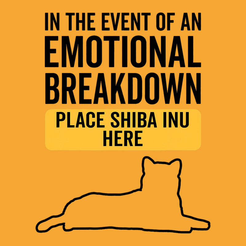 In Event Of Emotional Breakdown Dog Shiba Inu 3 Basic T-shirt by ARTHURDINES | Artistshot