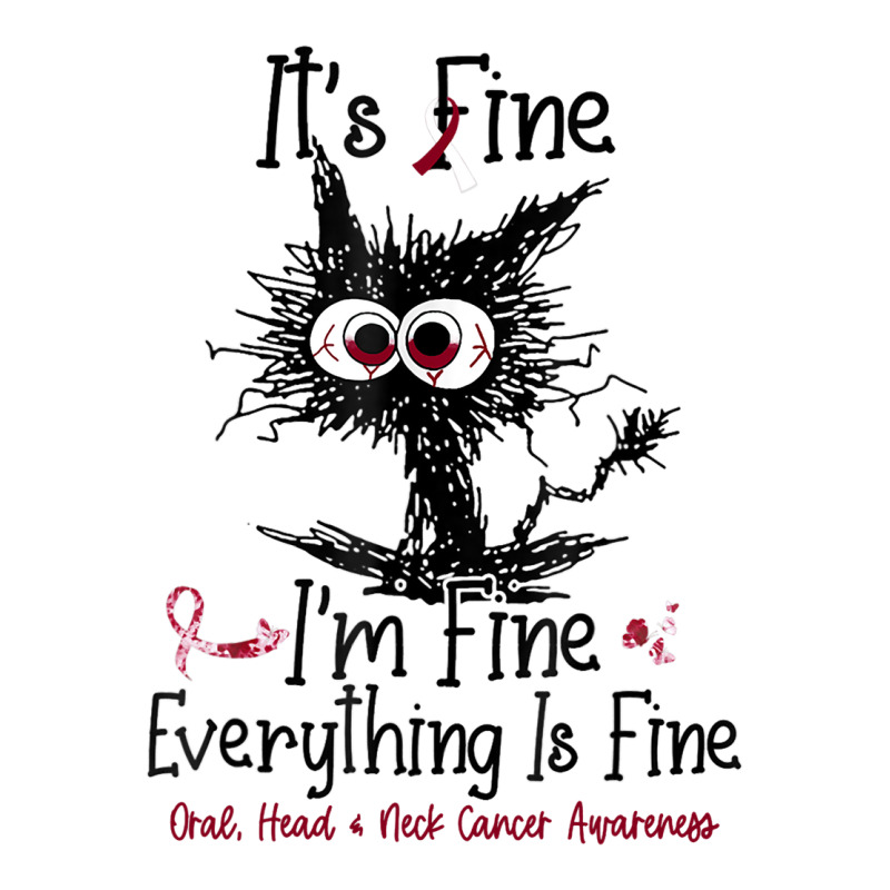 Its Fine Im Fine Everything Is Fine Oral Head Neck V-Neck Tee by GARYYATES | Artistshot