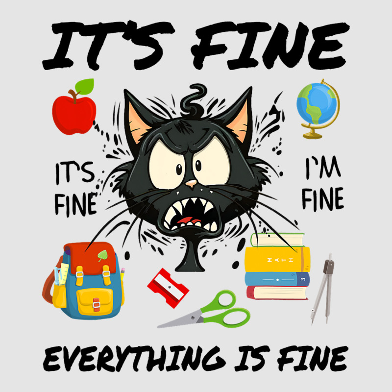 Its Fine Im Fine Everythings Fine Stressed Cat Tea Exclusive T-shirt | Artistshot