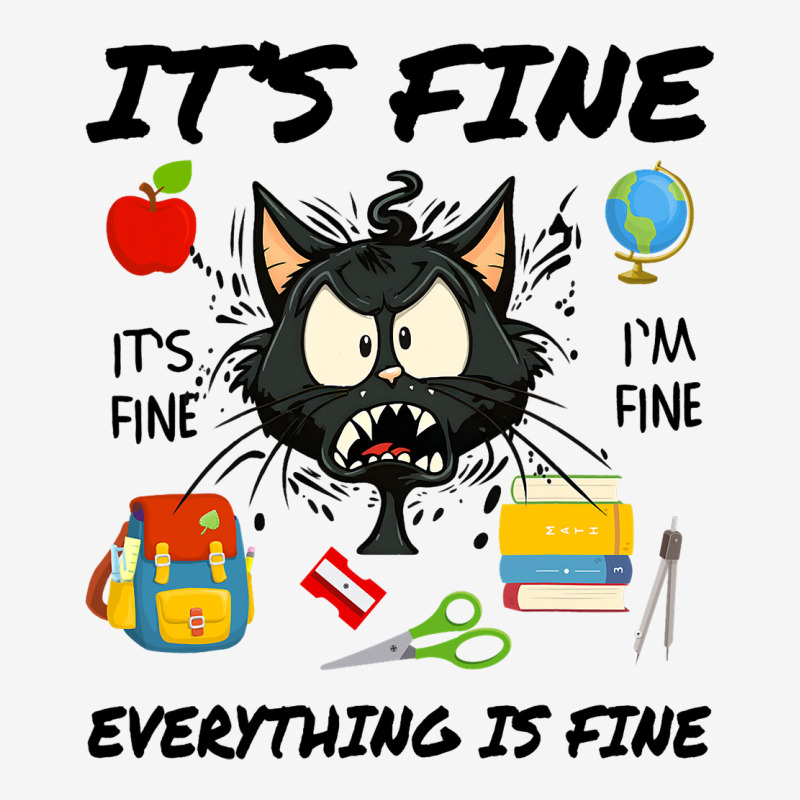 Its Fine Im Fine Everythings Fine Stressed Cat Tea Classic T-shirt | Artistshot