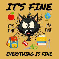 Its Fine Im Fine Everythings Fine Stressed Cat Tea Vintage Hoodie And Short Set | Artistshot