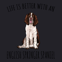 Life Is Better With A English Springer Spaniel Dog Unisex Sherpa-lined Denim Jacket | Artistshot