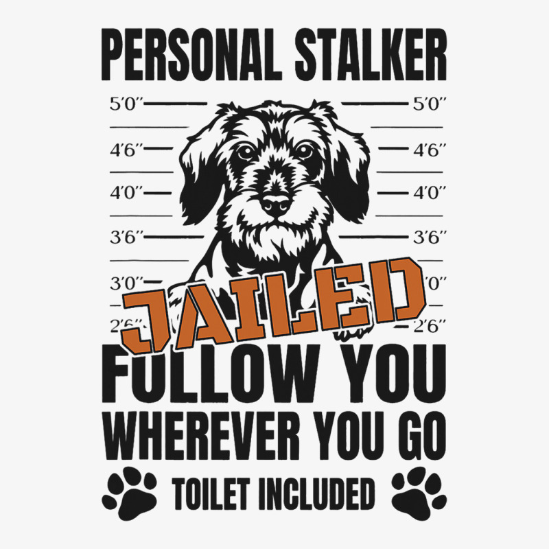 Jailed Personal Stalker Dog Miniature Schnauzer Ladies Fitted T-Shirt by NariahPringl | Artistshot