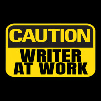 Caution Writer At Work Yellow Caution Sign Fleece Short | Artistshot