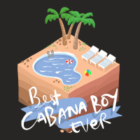 Best Ever Cabana Boy Beach Scene With Palm Trees Ladies Fitted T-shirt | Artistshot