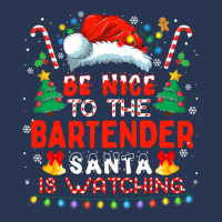 Be Nice To The Bartender Santa Is Watching Funny C Ladies Denim Jacket | Artistshot