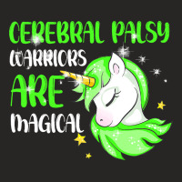 Cerebral Palsy Warrior Magical Unicorn Ataxic Gree Ladies Fitted T-shirt | Artistshot