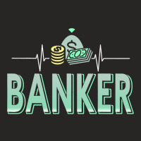 Cool Awesome Retro Heartbeat Of Banker Designs Pre Ladies Fitted T-shirt | Artistshot