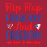 Flip Flops Fireworks And Freedom American Flag 4th Of July T Shirt Basic T-shirt | Artistshot