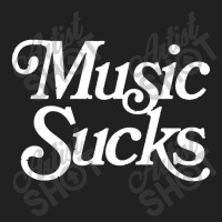 Music Sucks  Retro Styled Faded Typography Design Basic T-shirt | Artistshot