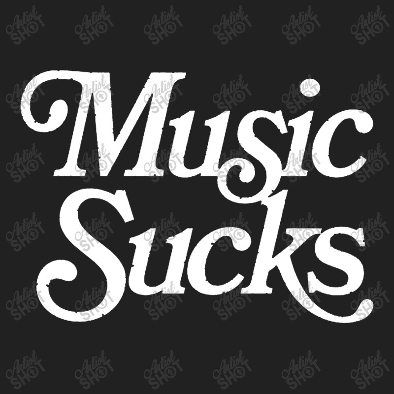 Music Sucks  Retro Styled Faded Typography Design Basic T-shirt | Artistshot