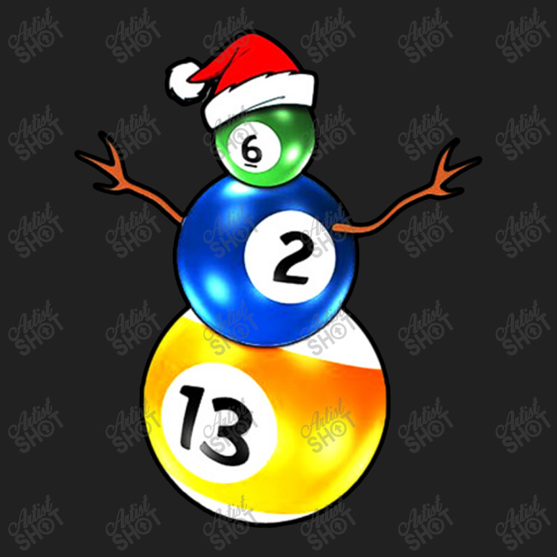 Billiards Christmas Snowman Basic Youth T-shirt | Artistshot