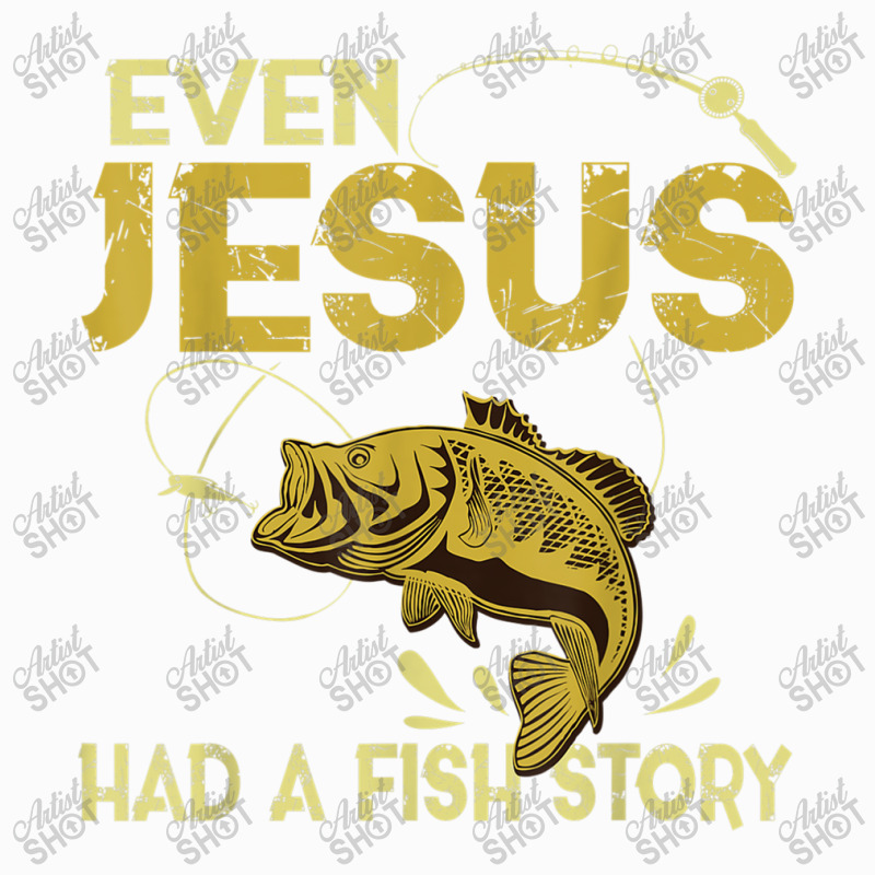 Fishing Gifts - Even Jesus Had A Fish Story Funny Character Videogames Raglan Crop Top by Aria-Proctor | Artistshot