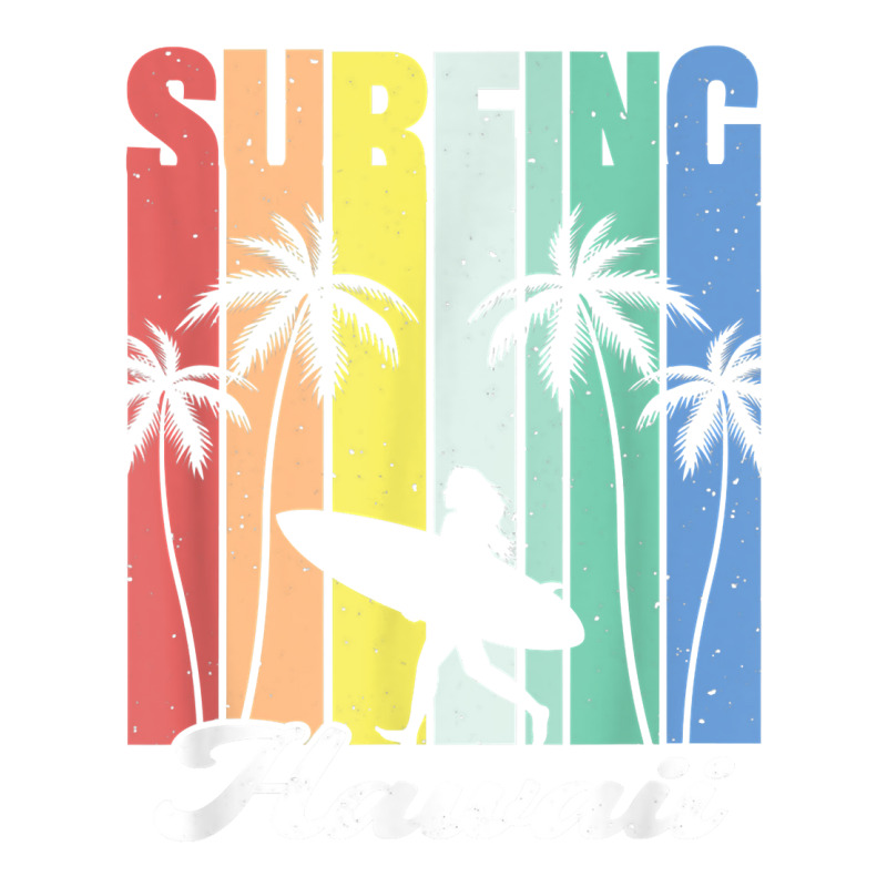 Surfing Hawaii Hawaiian Island Surfer Girl Palm Tree Rainbow T Shirt Raglan Crop Top by cheesebroughbrensen | Artistshot