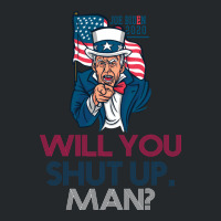 Will You Shut Up Man Biden Debate Quote Tshirt Al Right Crewneck Sweatshirt | Artistshot