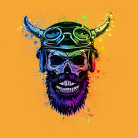 Skull With Viking Helmet Basic T-shirt | Artistshot