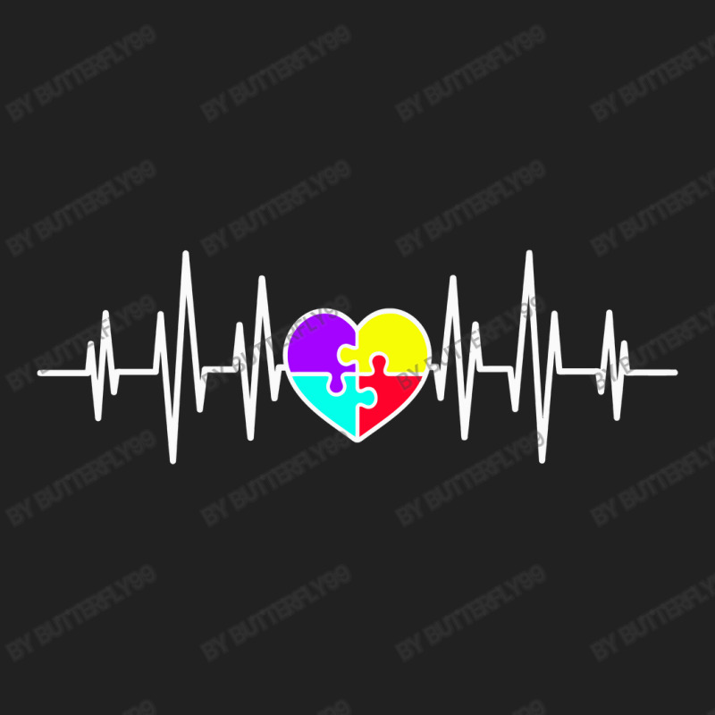 Colorful Puzzle Heartbeat  T Shirt Basic T-shirt | Artistshot