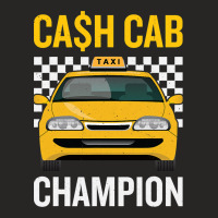 Cash Cab Taxi Driver Job Worlds Best Job Taxi Driv Ladies Fitted T-shirt | Artistshot