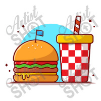 Burger And Soda Cartoon V-neck Tee | Artistshot