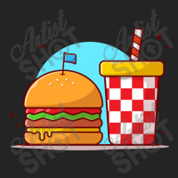 Burger And Soda Cartoon 3/4 Sleeve Shirt | Artistshot