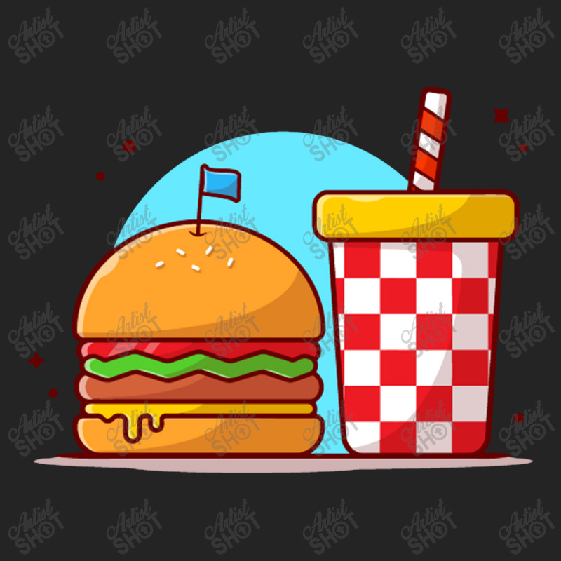 Burger And Soda Cartoon 3/4 Sleeve Shirt | Artistshot