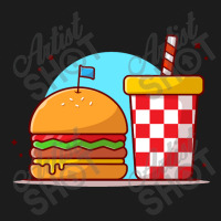 Burger And Soda Cartoon Hoodie & Jogger Set | Artistshot