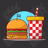 Burger And Soda Cartoon Vintage Hoodie And Short Set | Artistshot