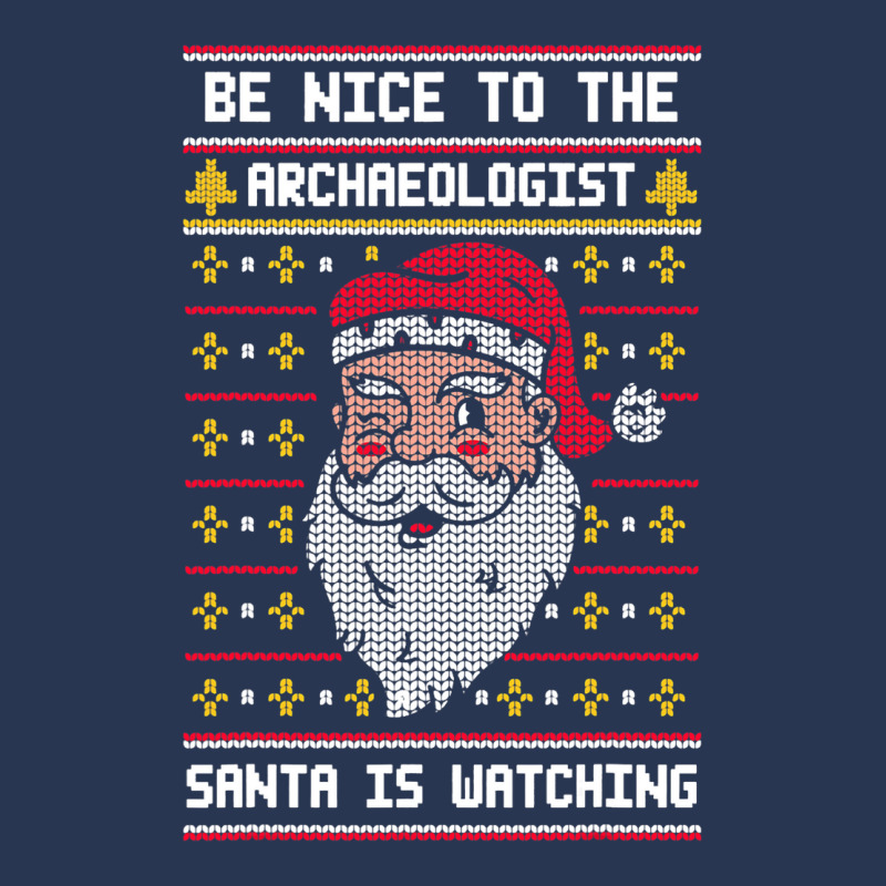 Be Nice To The Archaeologist Santa Is Watching Chr Ladies Denim Jacket by KhylerSweitzer | Artistshot