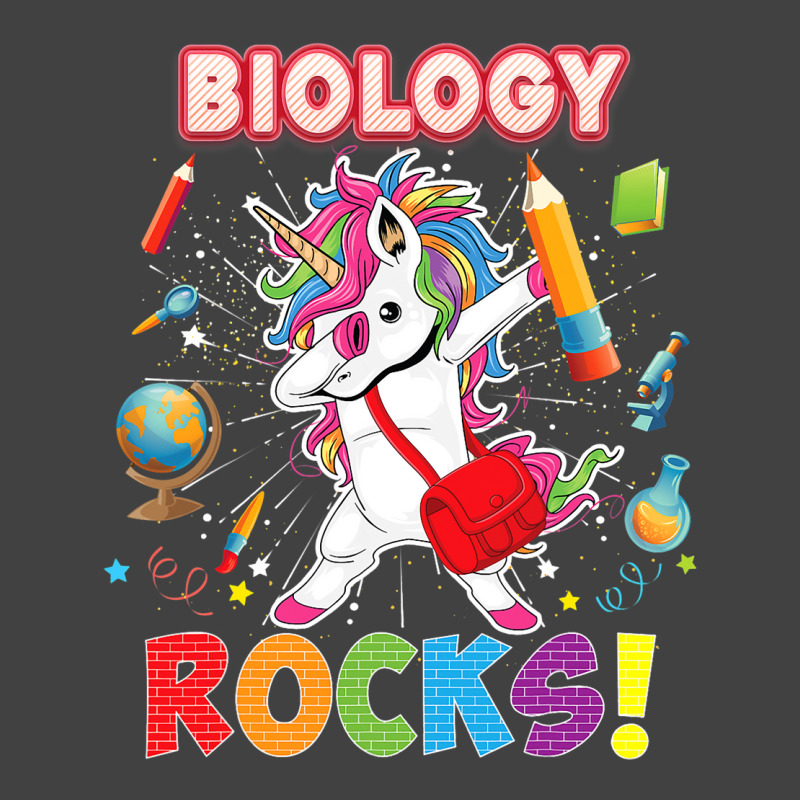 Biology Rocks Back To School Dabbing Unicorn First Vintage T-shirt | Artistshot