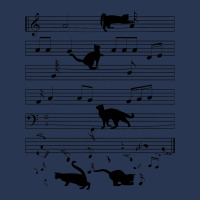 Black Cat Kitten Playing Music Note Clef Musician  Ladies Denim Jacket | Artistshot