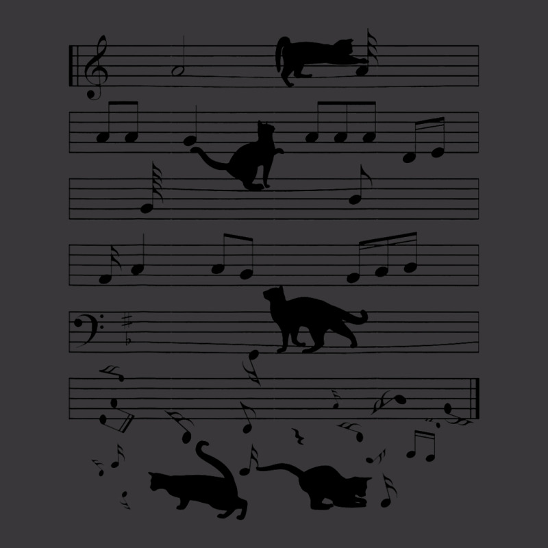 Black Cat Kitten Playing Music Note Clef Musician  Ladies Curvy T-Shirt by RILEYALLEN | Artistshot