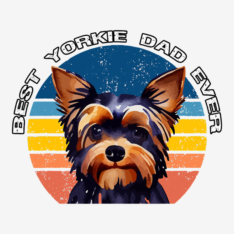 Best Yorkie Dad Ever Vintage 70s Style Yorkshire T Graphic T-shirt | Artistshot