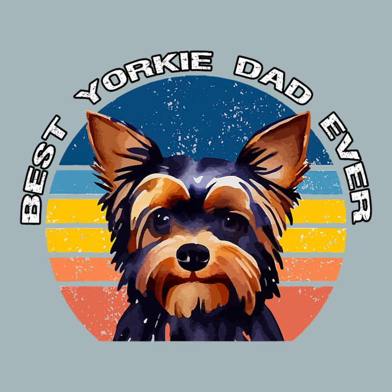 Best Yorkie Dad Ever Vintage 70s Style Yorkshire T Unisex Sherpa-lined Denim Jacket | Artistshot