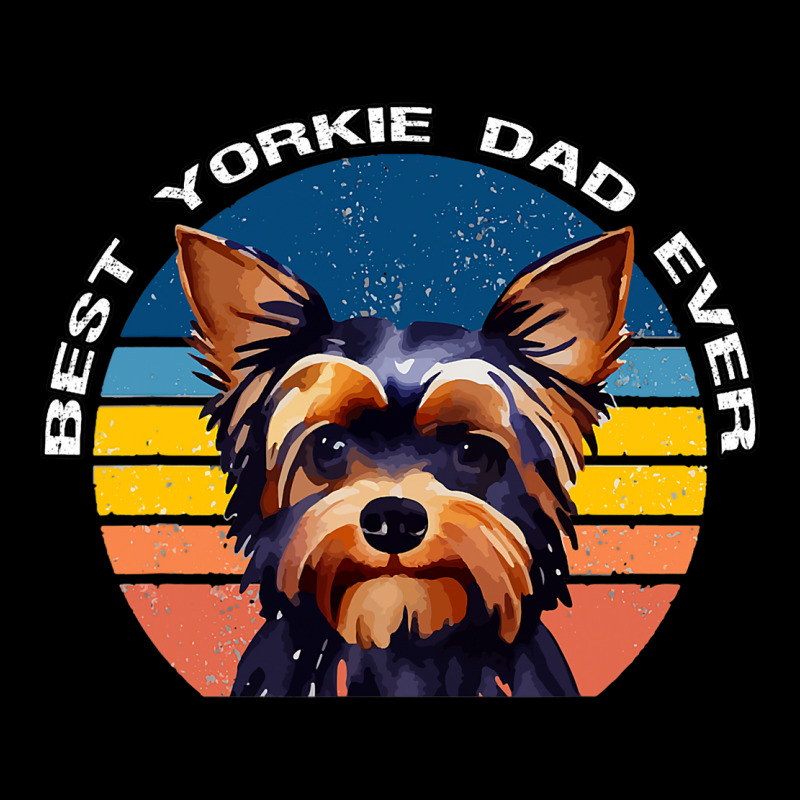 Best Yorkie Dad Ever Vintage 70s Style Yorkshire T Lightweight Hoodie | Artistshot