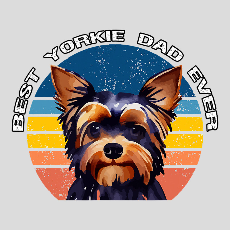 Best Yorkie Dad Ever Vintage 70s Style Yorkshire T Men's Polo Shirt | Artistshot